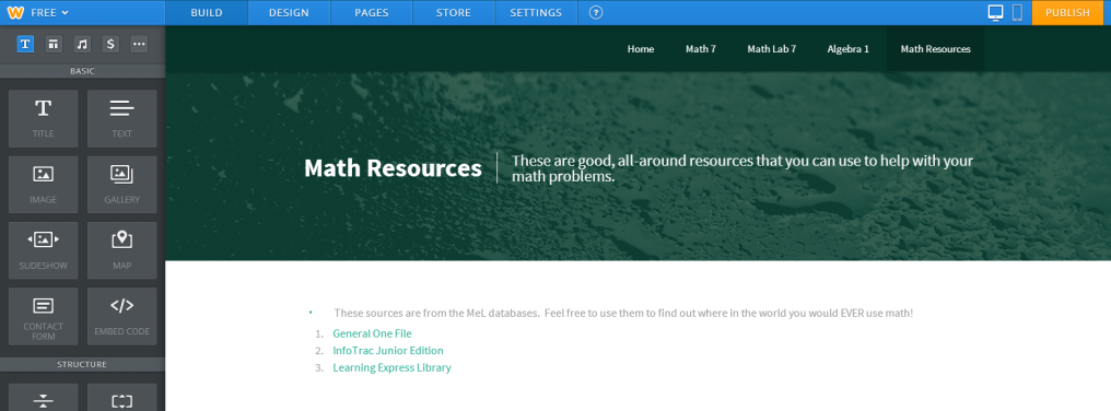 Weebly Resources